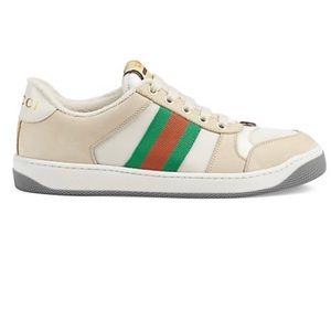 Authentic Gucci Women's Screener Leather Sneakers